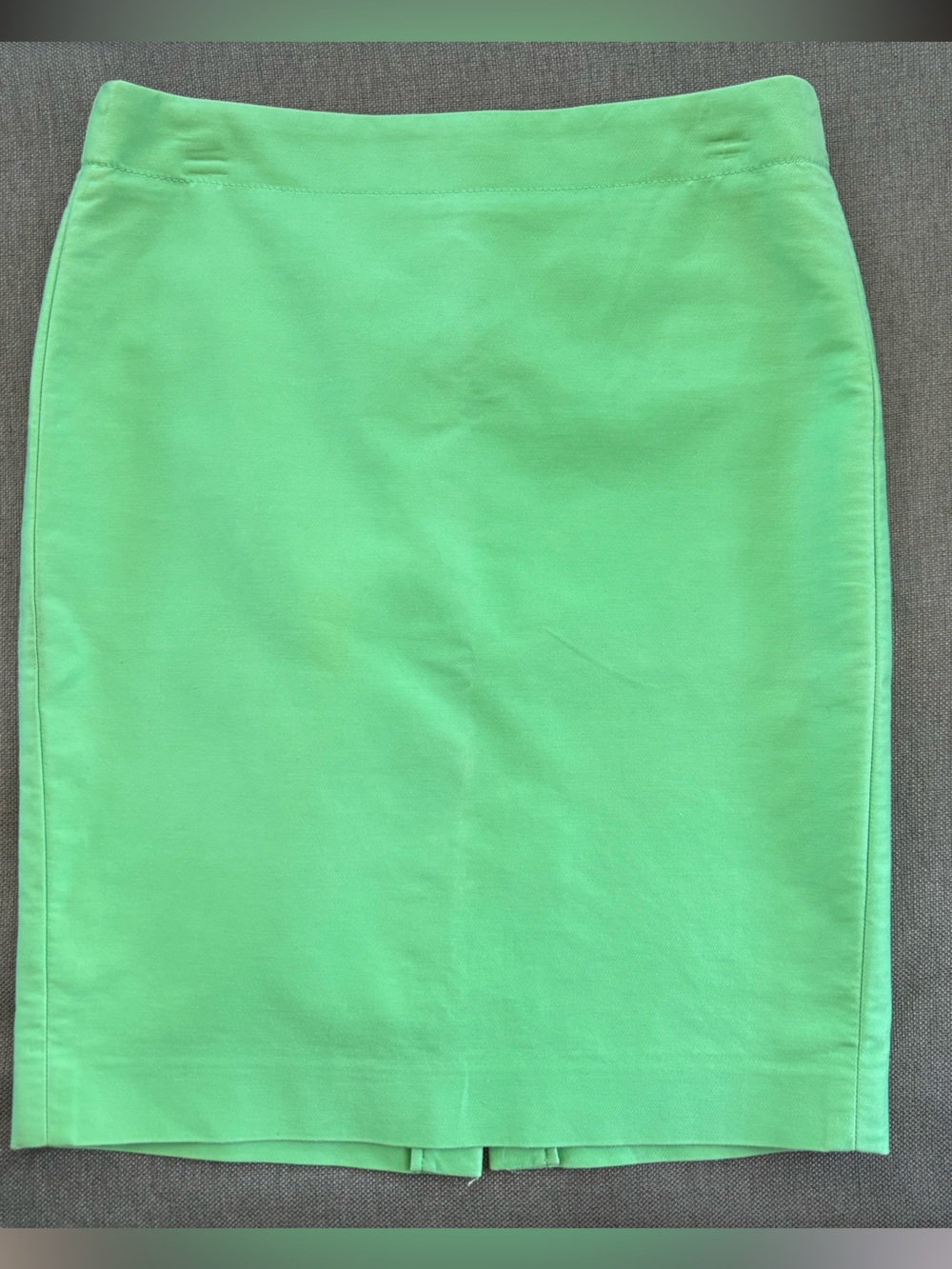 J. Crew Green Pencil Skirt with Light Blue/White Gingham Shorts - Picture 10 of 10